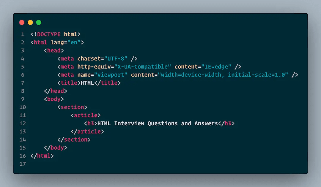 HTML Interview Question